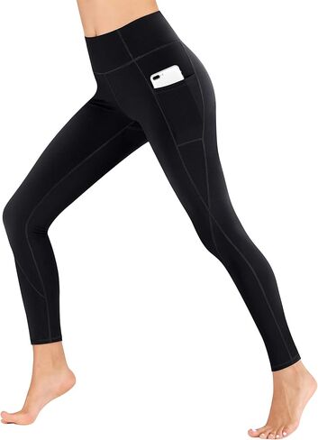 Heathyoga Yoga Pants Leggings (Black, Small) + Biker Shorts Women (Black, Small) in Kuwait