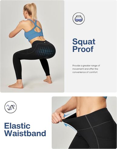 Heathyoga Yoga Pants Leggings (Black, Small) + Biker Shorts Women (Black, Small) in Kuwait