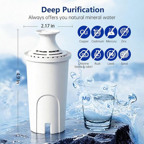 بديل لفلتر المياه Brita® ، والأباريق والمصوّرات ، 35557 ، OB03 ، Mavea® 107007 ، يقلل من الكلور ، يستمر لمدة تصل إلى شهرين (3 عبوات) in Kuwait