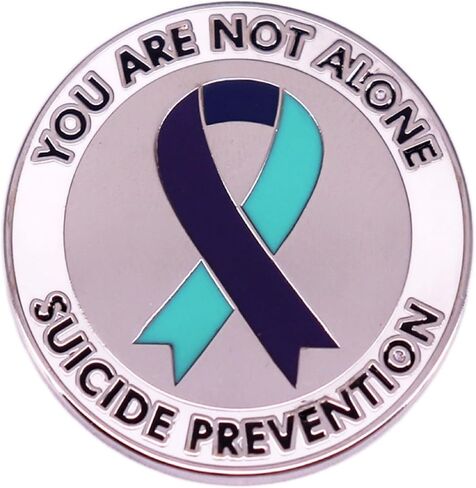 You Are Not Alone Suicide Prevention Enamel Pin Awareness Metal Badge Brooch in Saudi Arabia