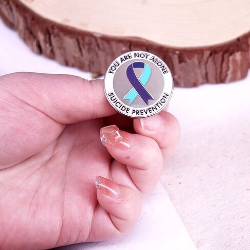 You Are Not Alone Suicide Prevention Enamel Pin Awareness Metal Badge Brooch in Saudi Arabia