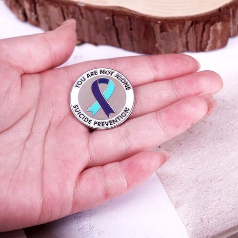 You Are Not Alone Suicide Prevention Enamel Pin Awareness Metal Badge Brooch in Saudi Arabia