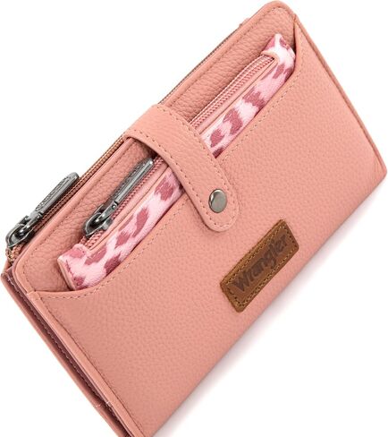 Montana West X Wrangler Pink Leopard Print Tote Handbag and Wallet Set for Women in Kuwait