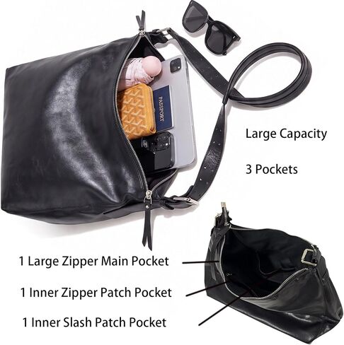 Women PU Leather Hobo Bag Tote Handbag Crossbody Shoulder Purse in Kuwait