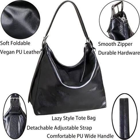 Women PU Leather Hobo Bag Tote Handbag Crossbody Shoulder Purse in Kuwait