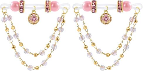 Lust Locks Nipple Jewelry - 2 Pcs Fake Nipple Rings Non Piercing with Chain Adjustable Silicone Nipples Clamps Jewelry for Women in Saudi Arabia