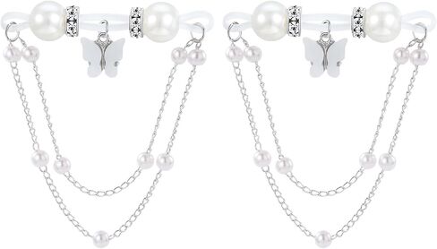 Lust Locks Nipple Jewelry - 2 Pcs Fake Nipple Rings Non Piercing with Chain Adjustable Silicone Nipples Clamps Jewelry for Women in Kuwait