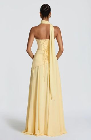 Strapless Chiffon Bridesmaid Dresses with Scarf Pleated Cowl Neck Formal Wedding Guest Dress for Women in Kuwait