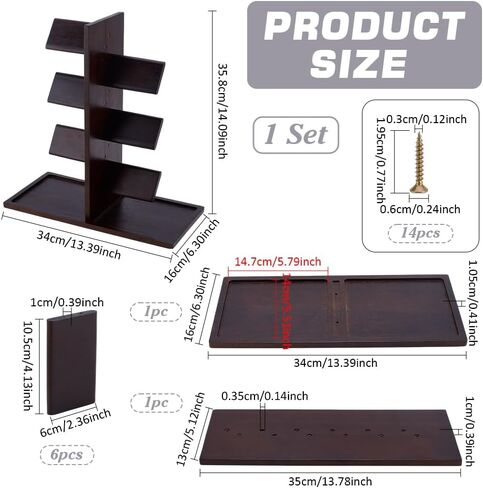 PH PandaHall Wooden Watch Holder Stand Watch Display Tower Watches Display Racks Multiple Watches Organizer Tabletop Jewelry Holder for Men Women Gifts Watch Bracelets Showcase Storage in Kuwait