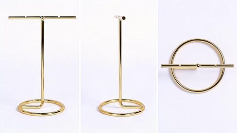 Jewelry Organizer with T Bar Design, Quick Installation Modern Decor for Women's Necklace, Earrings, Rings, Vanity or Dresser Top, Gold Finish in Kuwait