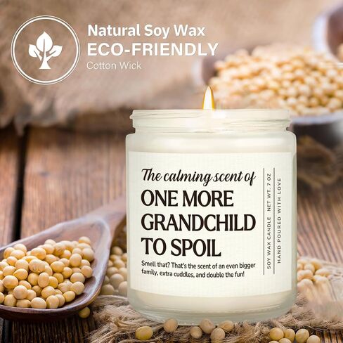 Pregnancy Announcement for Grandparents, Funny Baby Announcement Candle Lavender Scented, Pregnancy Reveal to Parents, Grandparents Again Gifts, 7 oz in Saudi Arabia