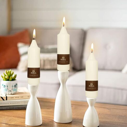 Candlesticks Short Taper Candle 5 inches Ivory Candle Sticks Smokeless Tapered Candles for Home Décor Weddings Festive Party Women Gifts in Kuwait
