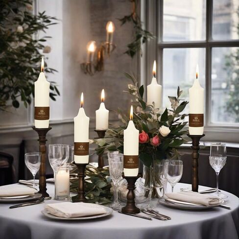 Candlesticks Short Taper Candle 5 inches Ivory Candle Sticks Smokeless Tapered Candles for Home Décor Weddings Festive Party Women Gifts in Kuwait