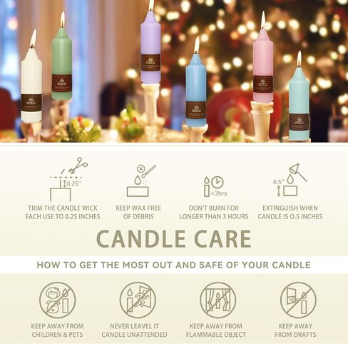Candlesticks Short Taper Candle 5 inches Ivory Candle Sticks Smokeless Tapered Candles for Home Décor Weddings Festive Party Women Gifts in Kuwait