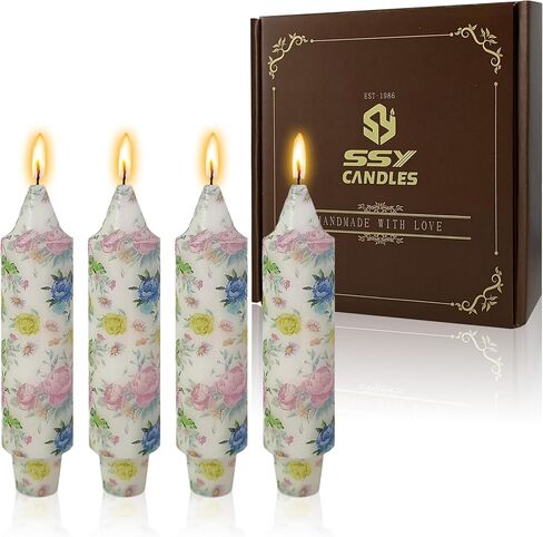 Candlesticks Short Taper Candle 5 inches Ivory Candle Sticks Smokeless Tapered Candles for Home Décor Weddings Festive Party Women Gifts in Kuwait