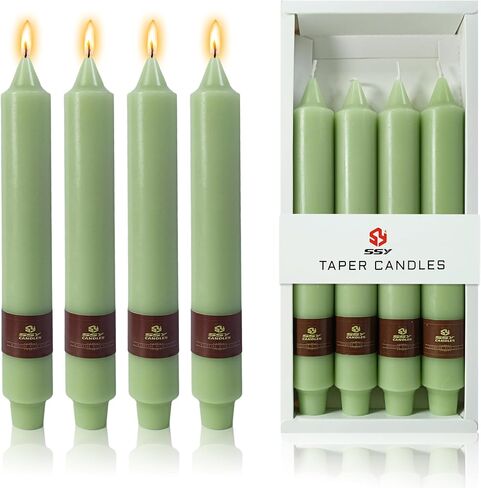 Candlesticks Short Taper Candle 5 inches Ivory Candle Sticks Smokeless Tapered Candles for Home Décor Weddings Festive Party Women Gifts in Kuwait
