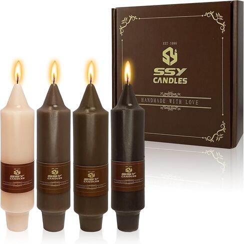 Candlesticks Short Taper Candle 5 inches Ivory Candle Sticks Smokeless Tapered Candles for Home Décor Weddings Festive Party Women Gifts in Kuwait