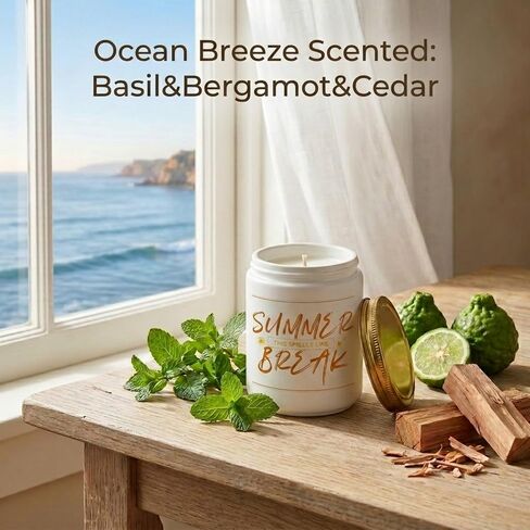 9 oz Scented Candle, Thank You, Appreciation Summer Gifts for Teachers, Students, Women, Coworkers - Graduation, End of Year Student Gifts from Teacher - Summer Break Gift Ideas for Her, Him in Saudi Arabia