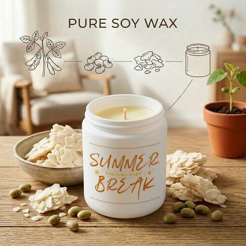 9 oz Scented Candle, Thank You, Appreciation Summer Gifts for Teachers, Students, Women, Coworkers - Graduation, End of Year Student Gifts from Teacher - Summer Break Gift Ideas for Her, Him in Saudi Arabia