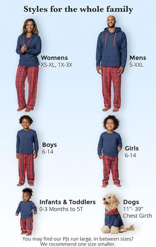 PajamaGram Family Pajamas Matching Sets - Family PJs, Red & Blue Plaid Women LG in Saudi Arabia
