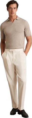 REISS Mens' DUCHIE SS Open Collar Merino Polo in Saudi Arabia