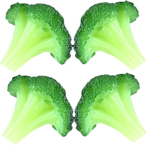 4Pcs Lifelike Artificial Broccoli Slice Decorative Simulation Fake Vegetable Models for Display Shop Props and Restaurant Decor Broccoli Slice Ornament in Kuwait