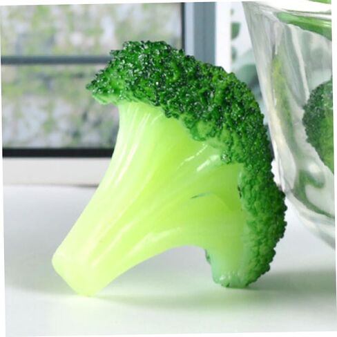4Pcs Lifelike Artificial Broccoli Slice Decorative Simulation Fake Vegetable Models for Display Shop Props and Restaurant Decor Broccoli Slice Ornament in Kuwait