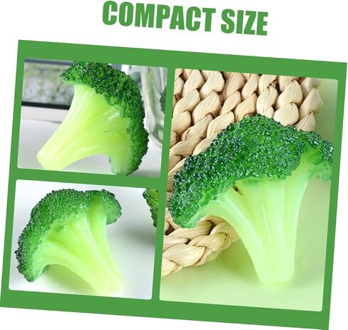 4Pcs Lifelike Artificial Broccoli Slice Decorative Simulation Fake Vegetable Models for Display Shop Props and Restaurant Decor Broccoli Slice Ornament in Kuwait