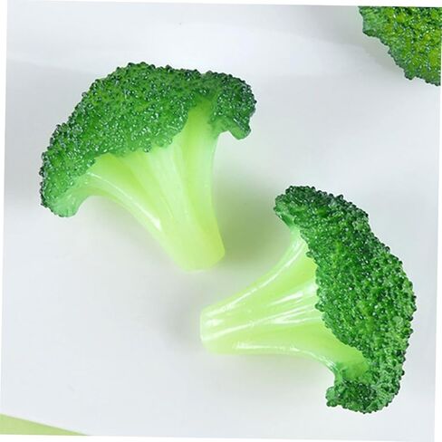 4Pcs Lifelike Artificial Broccoli Slice Decorative Simulation Fake Vegetable Models for Display Shop Props and Restaurant Decor Broccoli Slice Ornament in Kuwait