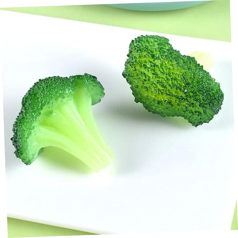 4Pcs Lifelike Artificial Broccoli Slice Decorative Simulation Fake Vegetable Models for Display Shop Props and Restaurant Decor Broccoli Slice Ornament in Kuwait