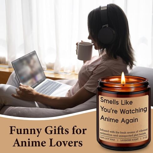 Miracu Candle, Anime Lover Gifts, Anime Gifts for Men Women, Teen Boys Girls - Japanese Anime's Fan Birthday Idea, Cool Funny Fathers Day Present for Manga Weeb Otaku Friend Boyfriend Husband Son in Saudi Arabia