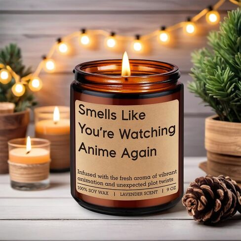 Miracu Candle, Anime Lover Gifts, Anime Gifts for Men Women, Teen Boys Girls - Japanese Anime's Fan Birthday Idea, Cool Funny Fathers Day Present for Manga Weeb Otaku Friend Boyfriend Husband Son in Saudi Arabia