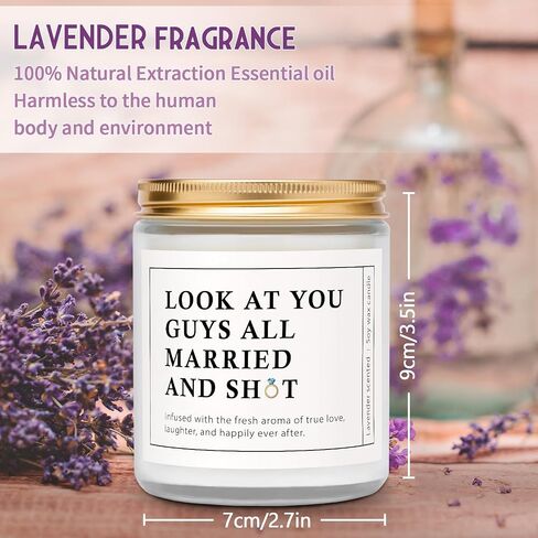Wedding Gifts for Couples 2026, Wedding Candles, Bachelorette & Bridal Shower Gift for Bride and Groom, Bride to Be, Engagement Gifts for Couples - Lavender Scented Candles (7oz) in Saudi Arabia