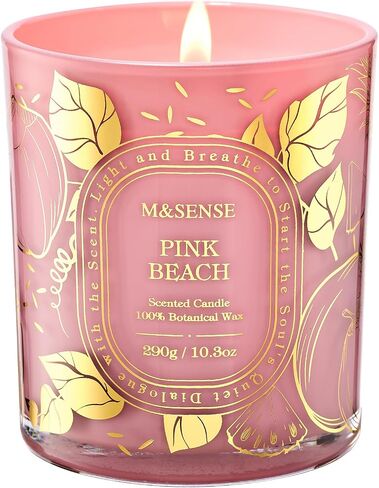 شمعة M&SENSE Wild الفاوانيا الصويا، ليلة رومانسية تدوم 55 ساعة هدية مشتعلة | حرق بطيء طويل الأمد، فتيل قطني من شمع الصويا النظيف، أجواء غرف العشاء الرومانسية، زهور الربيع والصيف، برطمان غير لامع قابل لإعادة الاستخدام in Kuwait