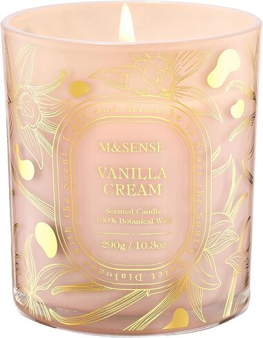 شمعة M&SENSE Wild الفاوانيا الصويا، ليلة رومانسية تدوم 55 ساعة هدية مشتعلة | حرق بطيء طويل الأمد، فتيل قطني من شمع الصويا النظيف، أجواء غرف العشاء الرومانسية، زهور الربيع والصيف، برطمان غير لامع قابل لإعادة الاستخدام in Kuwait
