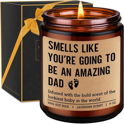 GSPY New Dad Gifts, First Time Dads Candle - Fathers Day, Pregnancy Congratulations, Gender Reveal Gifts for Father to be, Dad to be, Soon to Daddy, Expecting Father - Baby Shower Ideas for New Daddy in Kuwait