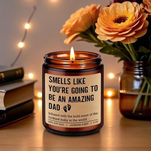 GSPY New Dad Gifts, First Time Dads Candle - Fathers Day, Pregnancy Congratulations, Gender Reveal Gifts for Father to be, Dad to be, Soon to Daddy, Expecting Father - Baby Shower Ideas for New Daddy in Kuwait