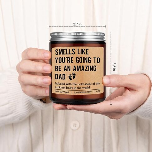 GSPY New Dad Gifts, First Time Dads Candle - Fathers Day, Pregnancy Congratulations, Gender Reveal Gifts for Father to be, Dad to be, Soon to Daddy, Expecting Father - Baby Shower Ideas for New Daddy in Kuwait