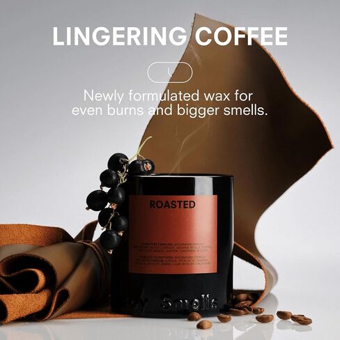 Boy Smells Roasted Candle – Coffee, Leather & Cashmere Woods – Earthy Gourmand Scent – Vegan Soy Wax Blend – 50+ Hour Burn – 8.5 oz in Saudi Arabia