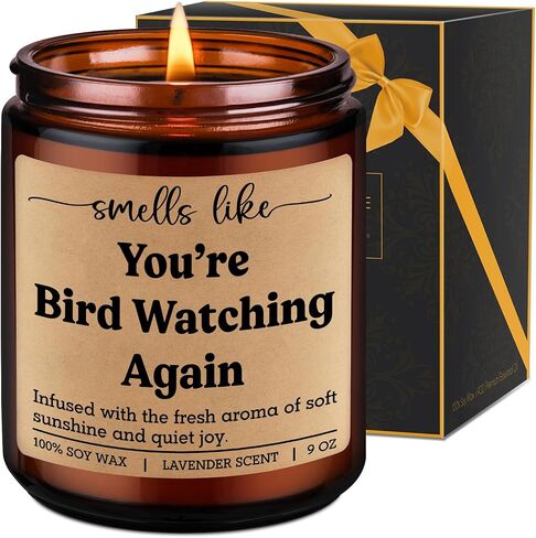 LEADO Birdwatching Candle - Bird Watcher Gifts, Birding, Bird Watching Gifts for Women, Men - Funny Fathers Day, Birthday Presents for Birdwatchers, Birders, Twitchers, Ornithologists, Nature Lovers in Saudi Arabia