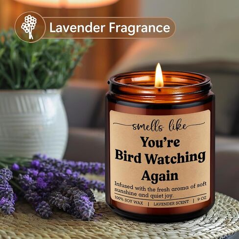 LEADO Birdwatching Candle - Bird Watcher Gifts, Birding, Bird Watching Gifts for Women, Men - Funny Fathers Day, Birthday Presents for Birdwatchers, Birders, Twitchers, Ornithologists, Nature Lovers in Saudi Arabia