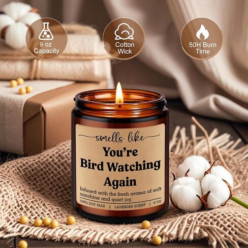 LEADO Birdwatching Candle - Bird Watcher Gifts, Birding, Bird Watching Gifts for Women, Men - Funny Fathers Day, Birthday Presents for Birdwatchers, Birders, Twitchers, Ornithologists, Nature Lovers in Saudi Arabia