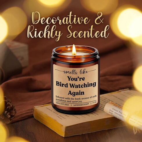 LEADO Birdwatching Candle - Bird Watcher Gifts, Birding, Bird Watching Gifts for Women, Men - Funny Fathers Day, Birthday Presents for Birdwatchers, Birders, Twitchers, Ornithologists, Nature Lovers in Saudi Arabia
