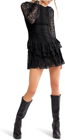Free People، Tabby Lace Mini، أسود، S in Kuwait