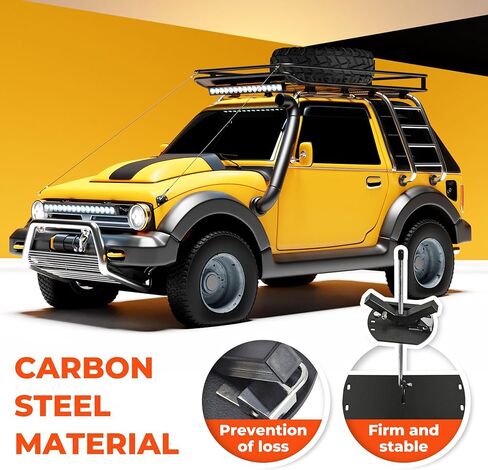 Universal Roof Rack Tire Mount-Rack Spare Tire Mount -Roof Rack Tire Carrier -Bracket for Tire on Roof Rack-Roof Rack Tire Lock-Carbon Steel Spare Tire Mount Lock-Maximum 35in Diameter Tires in Kuwait