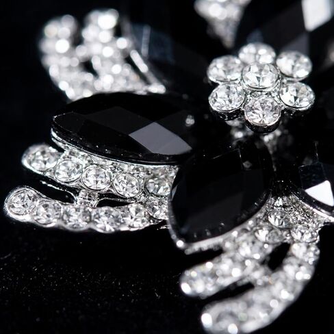 Flower Brooch Pin for Women,VintageCrystal Rhinestone Brooch,Elegant Petals Flower Brooch Pins Rhinestone Jewelry Pins for DIY Bridal Wedding Bouquet Bridesmaid Jewelry in Saudi Arabia