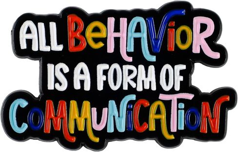All Behavior Is A Form Of Communication Pin Brooch, Autism Awareness Enamel Pin, Gift For Behavioral Therapist Neurodivergent Friend, Neurodiverse Lapel Badge, Autistic Advocate Brooches, Counseling Accessories in Kuwait