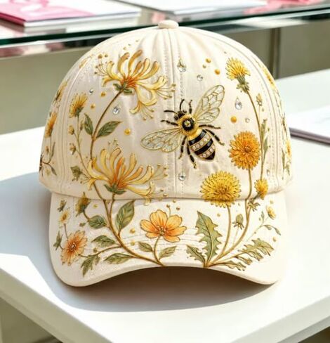 2026 Limited Edition Hummingbird Flowers Baseball Cap, Adjustable Cotton Garden Sun Hat for Women in Kuwait