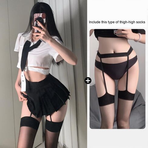 sexy secretary outfit for women lingerie Naughty girl office Teacher costume OL Uniform Anime Cosplay Dress Skirt Underwear Bodysuit Roleplay Babydoll Set Halloween With Stockings White Black in Saudi Arabia