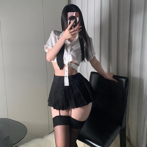 sexy secretary outfit for women lingerie Naughty girl office Teacher costume OL Uniform Anime Cosplay Dress Skirt Underwear Bodysuit Roleplay Babydoll Set Halloween With Stockings White Black in Saudi Arabia